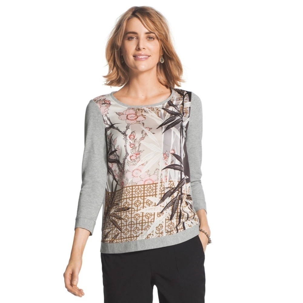 Chico’s‎ Clara Printed-Front Tee